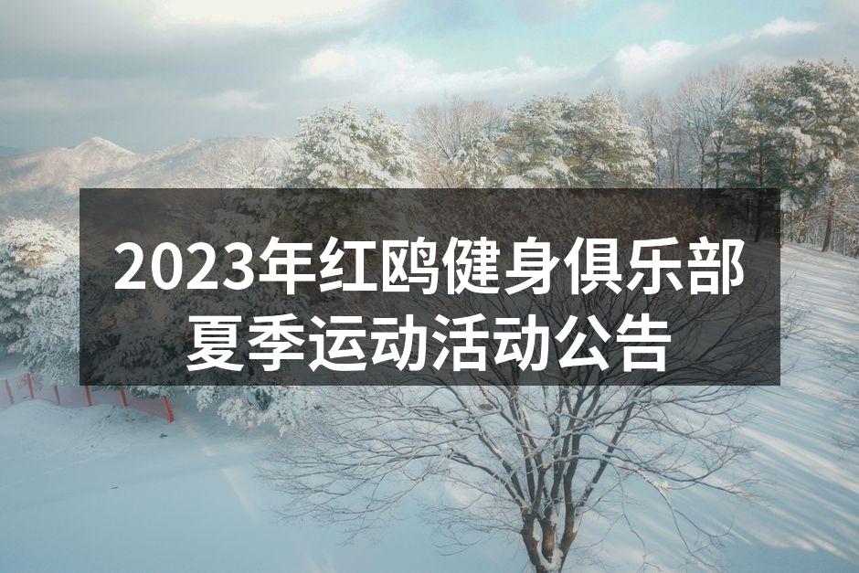 红鸥健身俱乐部夏季活动海报