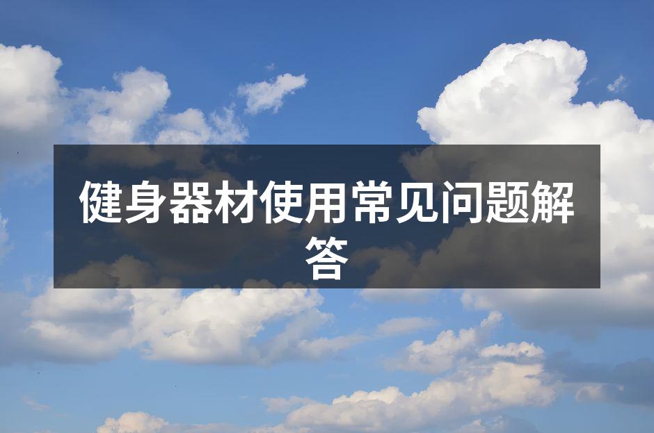 多种健身器材齐聚一堂