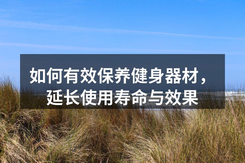 定期清洁健身器材,保持最佳状态